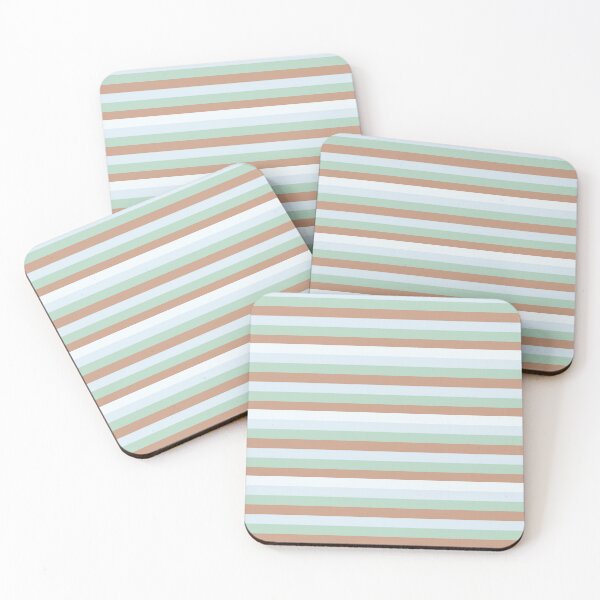 Item preview, Striped design, horizontal stripes, pastel shades designed and sold by Federfaser.