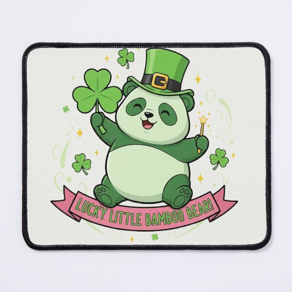 Item preview, Kawaii St. Patrick's Day Squad - Lucky Panda, Cat & Bunny designed and sold by arup7980.