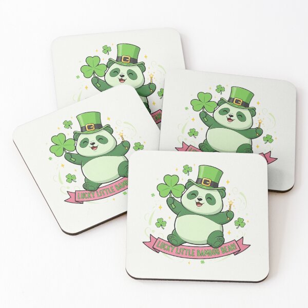 Item preview, Kawaii St. Patrick's Day Squad - Lucky Panda, Cat & Bunny designed and sold by arup7980.
