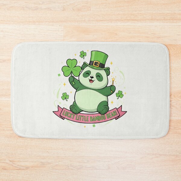 Item preview, Kawaii St. Patrick's Day Squad - Lucky Panda, Cat & Bunny designed and sold by arup7980.