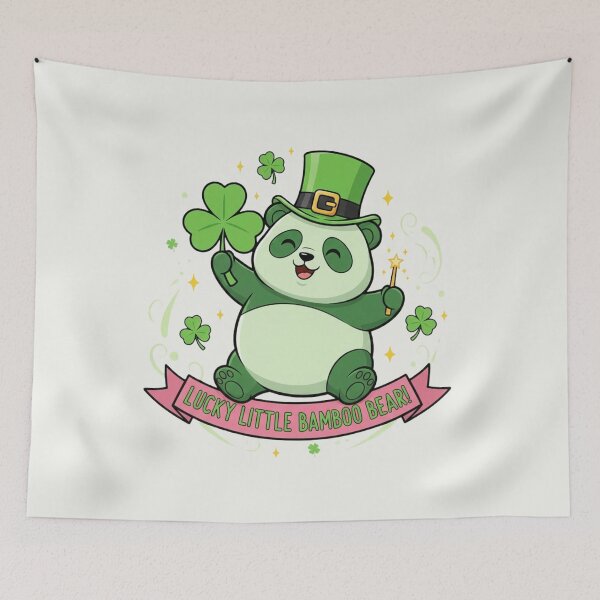 Item preview, Kawaii St. Patrick's Day Squad - Lucky Panda, Cat & Bunny designed and sold by arup7980.