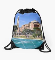 Hagia Sophia In Istanbul Drawstring Bag