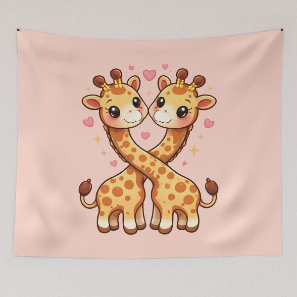 Item preview, Giraffe Couple in Shy Valentine Romance designed and sold by Ivy-Triggs.