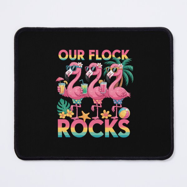 Item preview, Our Flock Rocks Flamingo Summer Vacation Family designed and sold by comptorasunfia.