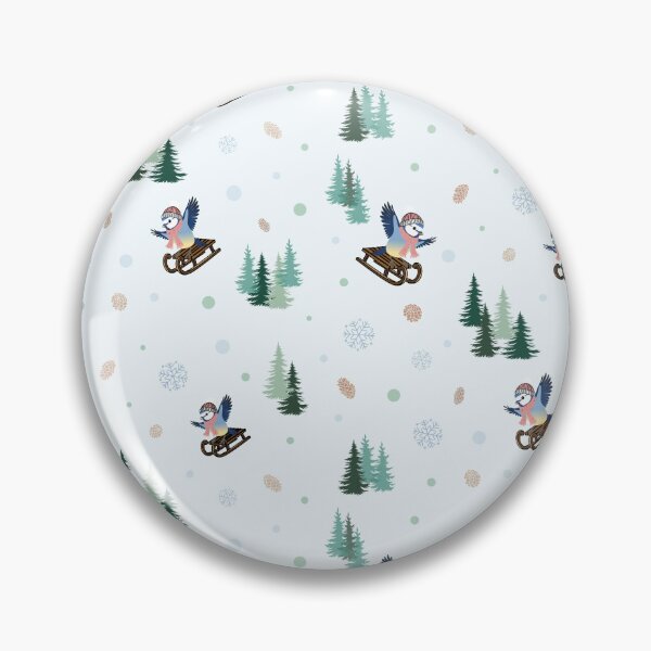 Item preview, Birds on sleds with fir trees and pine cones designed and sold by Federfaser.