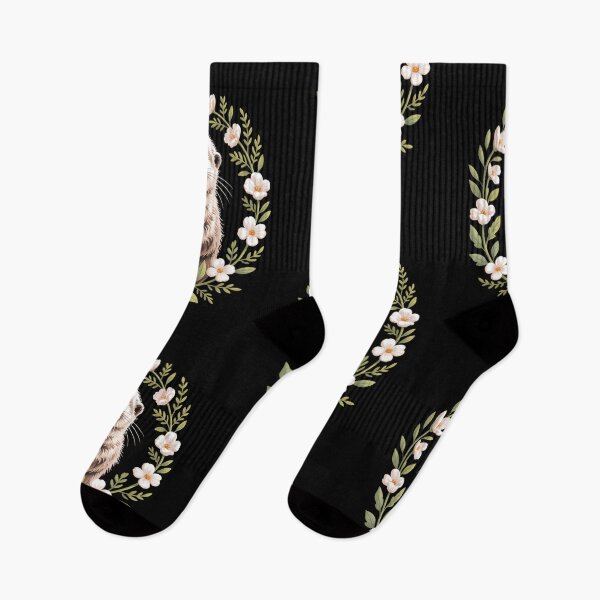 Item preview, Otter Floral Flowers Cute Sea Otter designed and sold by comptorasunfia.