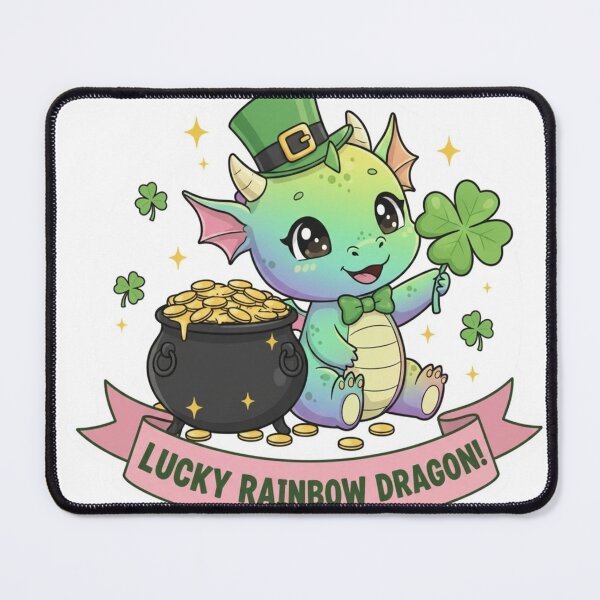 Item preview, Adorable Kawaii St. Patrick's Day - Lucky Dragon, Panda & Cats designed and sold by arup7980.