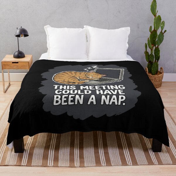 Item preview, This Meeting Could Have Been A Nap Funny Office Meme Cat designed and sold by Fenay Designs.