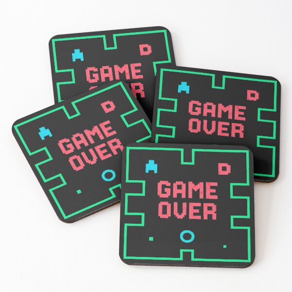 Item preview, Flat Pixel Maze Design – Arcade-Inspired “Game Over” Poster designed and sold by mbmstores.