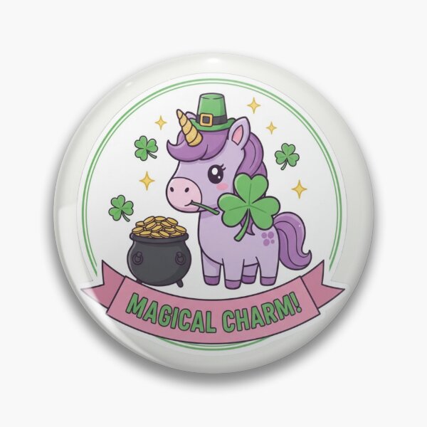 Item preview, Kawaii Magical Charm St. Patrick's Day - Lucky Dragon & Unicorn designed and sold by arup7980.