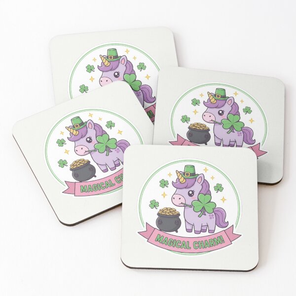 Item preview, Kawaii Magical Charm St. Patrick's Day - Lucky Dragon & Unicorn designed and sold by arup7980.