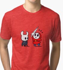 Camiseta de tejido mixto Hollow Shy Guy