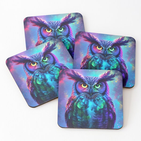 Item preview, Aurora Owl – Luminous Forest Guardian Art designed and sold by Neer arts.