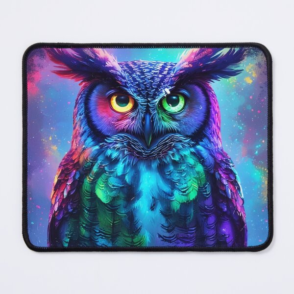 Item preview, Aurora Owl – Luminous Forest Guardian Art designed and sold by Neer arts.