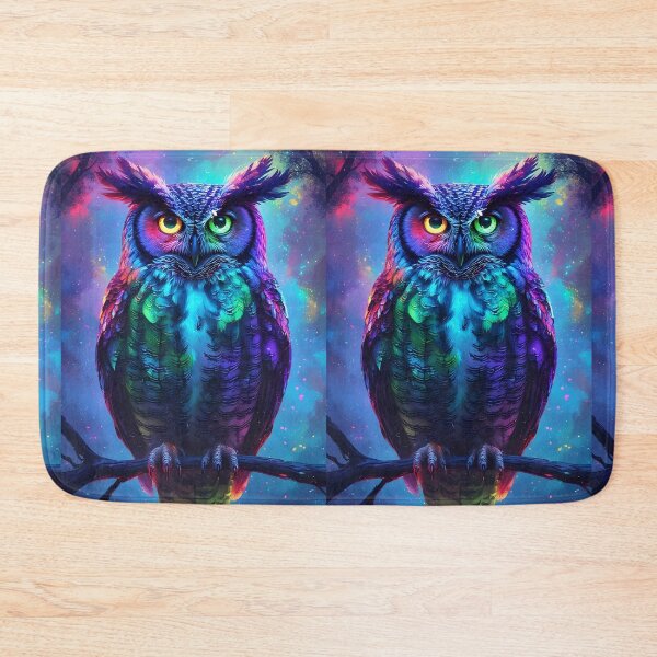 Item preview, Aurora Owl – Luminous Forest Guardian Art designed and sold by Neer arts.