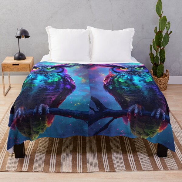 Item preview, Aurora Owl – Luminous Forest Guardian Art designed and sold by Neer arts.