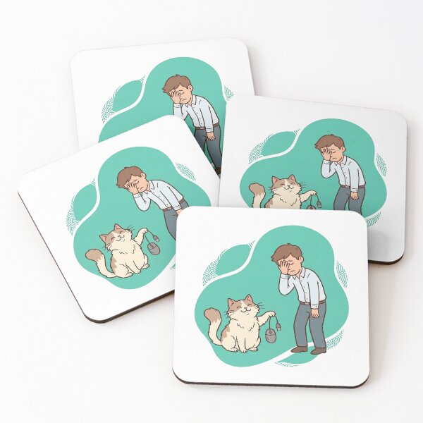 Item preview, Funny Cat Holding Computer Mouse Office Humor designed and sold by Fenay Designs.
