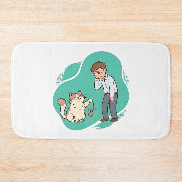 Item preview, Funny Cat Holding Computer Mouse Office Humor designed and sold by Fenay Designs.