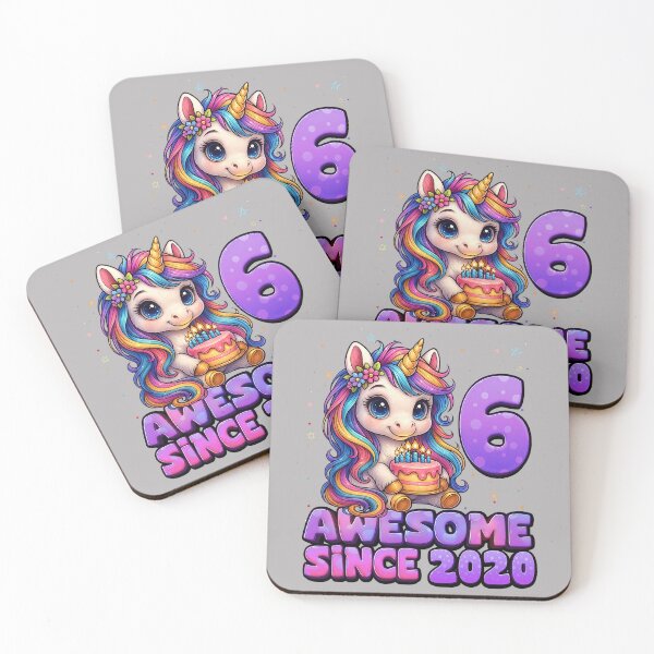 Item preview, 6 Year Old Girl Awesome Since 2020 Unicorn 6th Birthday Girl designed and sold by GreggRoss.