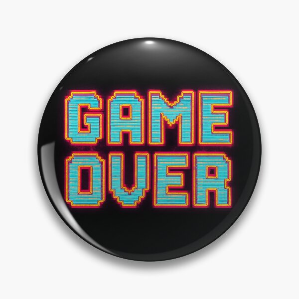 Item preview, 8-Bit “GAME OVER” Text – Glowing Pixel Font Design designed and sold by mbmstores.