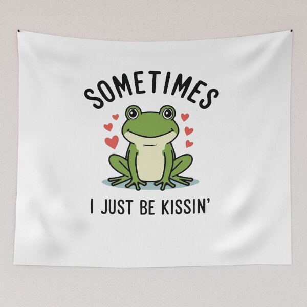 Item preview, Women’s Sometimes I Just Be Kissin’ Tee | Funny Frog Shirt | Cute Valentine’s Day T-Shirt | Whimsical Animal Graphic Tee designed and sold by Printsouf.