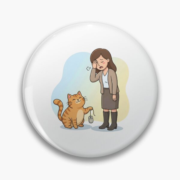 Item preview, Funny Cat Holding Computer Mouse Office Meme designed and sold by Fenay Designs.