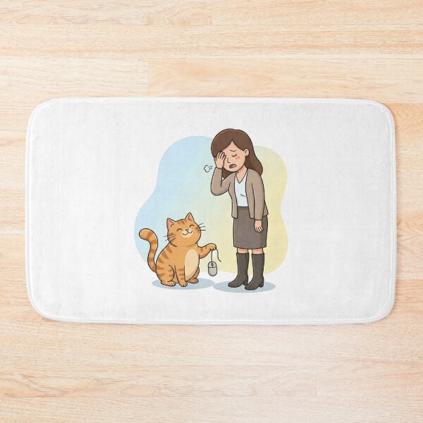 Item preview, Funny Cat Holding Computer Mouse Office Meme designed and sold by Fenay Designs.