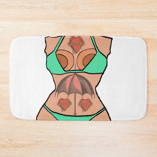 Item preview, Green Drip Confidence — Stylized Bikini Ink Illustration designed and sold by Langlearn Spatial.