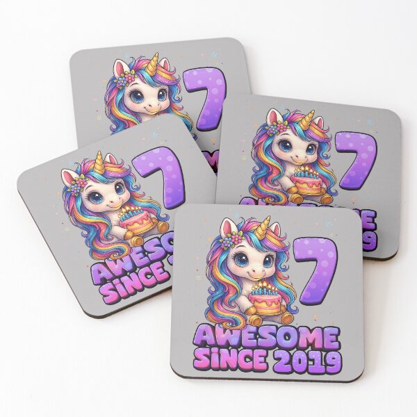 Item preview, 7 Year Old Girl Awesome Since 2019 Unicorn 7th Birthday Girl designed and sold by GreggRoss.