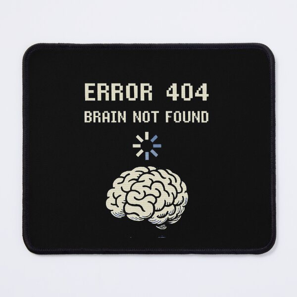 Item preview, Error 404 Brain Not Found T-Shirt – Retro Tech Meme, Programmer Humor, Nerd Gift for Coders, Funny IT Support Tee designed and sold by Youpiworld.