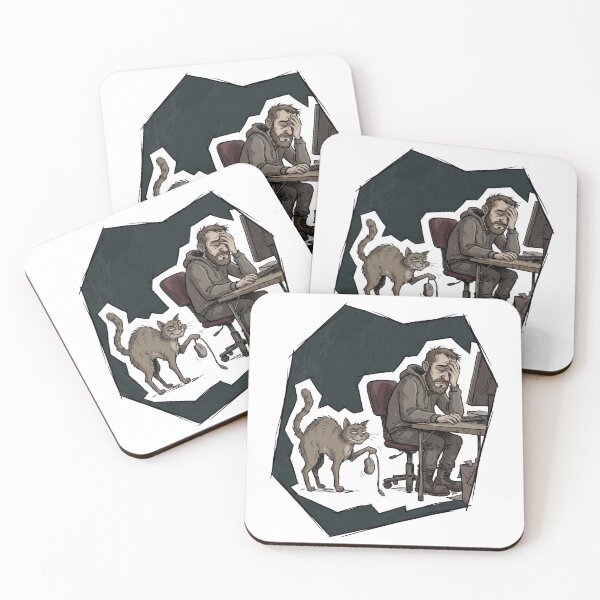 Item preview, Funny Cat Stealing Mouse Office Humor Work Meme designed and sold by Fenay Designs.