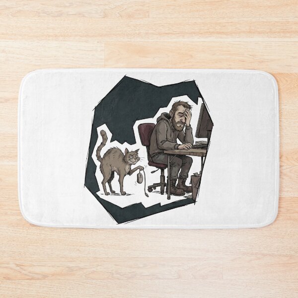 Item preview, Funny Cat Stealing Mouse Office Humor Work Meme designed and sold by Fenay Designs.