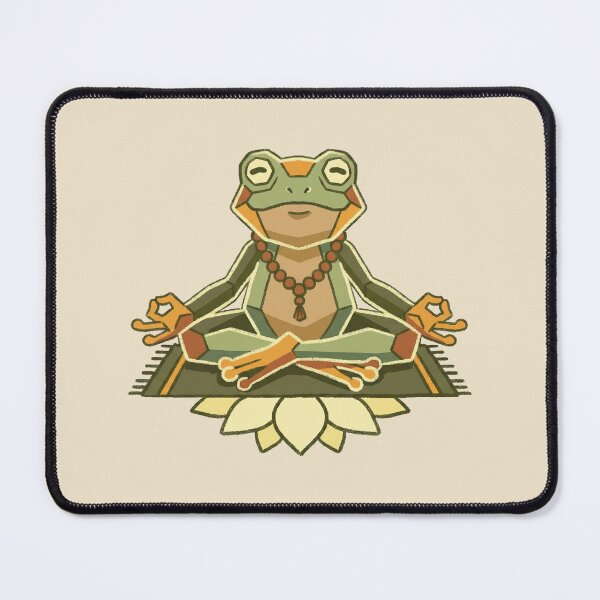 Item preview, Yoga Frog Meditating in Lotus Pose, Zen Spiritual Animal Art designed and sold by Magnificent Lizard.