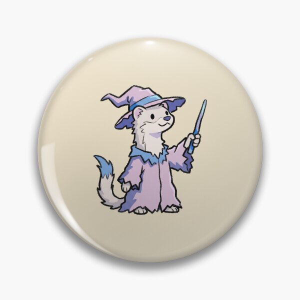 Item preview, Wizard Weasel Cute Magic Ferret Sorcerer with Wand and Purple Robe designed and sold by Magnificent Lizard.