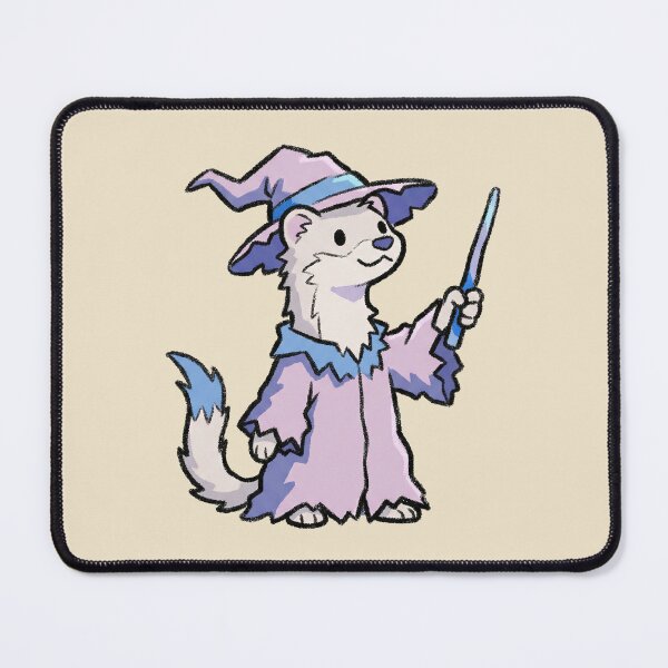 Item preview, Wizard Weasel Cute Magic Ferret Sorcerer with Wand and Purple Robe designed and sold by Magnificent Lizard.