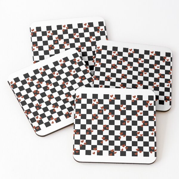 Item preview, checkerboard hearts designed and sold by Buttonsadorn .
