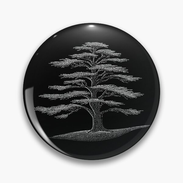 Item preview, Cedar of Lebanon Tree Silhouette Dot Art designed and sold by ConcienciaEco.