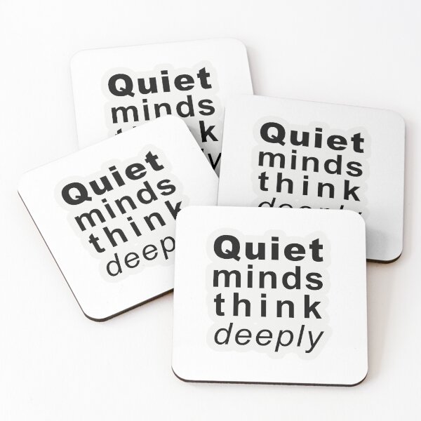 Item preview, Quiet minds think deeply designed and sold by MadCatDesign77.