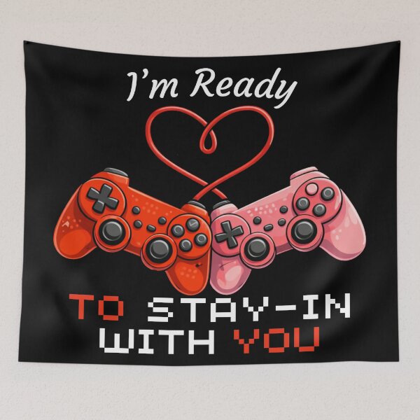 Item preview, Gamer Couple Stay-In Love Controllers designed and sold by MORIANZPOD.