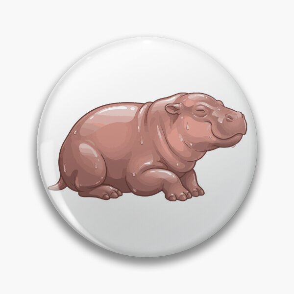 Item preview, Unbothered Moisturized Happy Pygmy Hippo designed and sold by Petzzz.