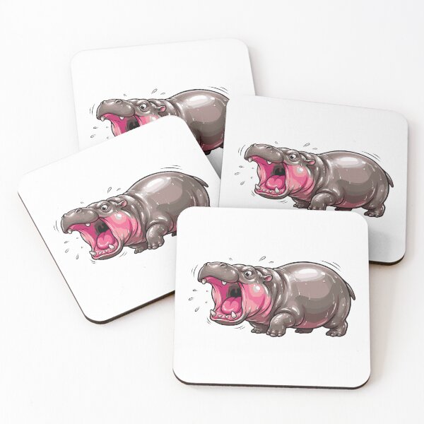Item preview, I Choose Violence Cute Pygmy Hippo Screaming designed and sold by Petzzz.