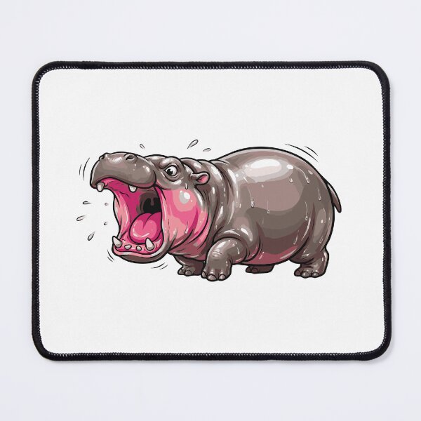 Item preview, I Choose Violence Cute Pygmy Hippo Screaming designed and sold by Petzzz.