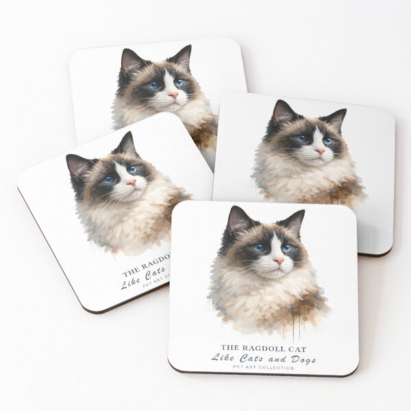 Item preview, Stunning Ragdoll Cat Watercolor Art | Like Cats and Dogs Collection designed and sold by Like-Cats-Dogs.