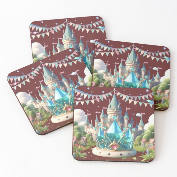 Item preview, Crystal Crown Kingdom – Fairytale Castle Label ,  designed and sold by PaintMeWorld.