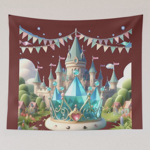 Item preview, Crystal Crown Kingdom – Fairytale Castle Label ,  designed and sold by PaintMeWorld.