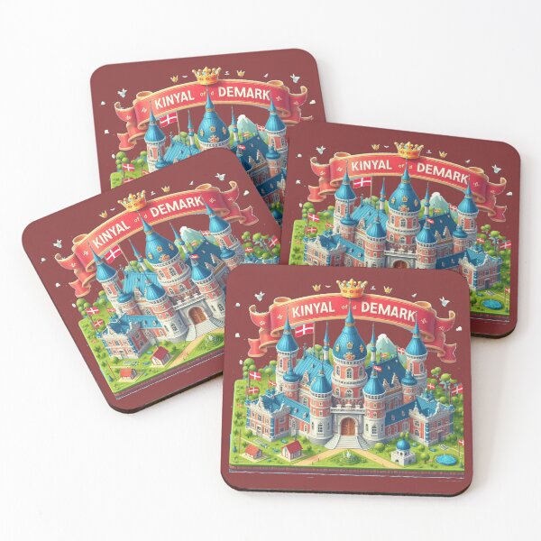 Item preview, Royal Kingdom of Denmark – Fairytale Nordic Palace Style Label with Danish Flag , designed and sold by PaintMeWorld.