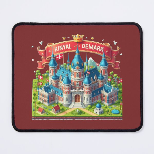 Item preview, Royal Kingdom of Denmark – Fairytale Nordic Palace Style Label with Danish Flag , designed and sold by PaintMeWorld.