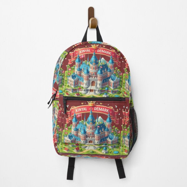 Item preview, Royal Kingdom of Denmark – Fairytale Nordic Palace Style Label with Danish Flag , designed and sold by PaintMeWorld.