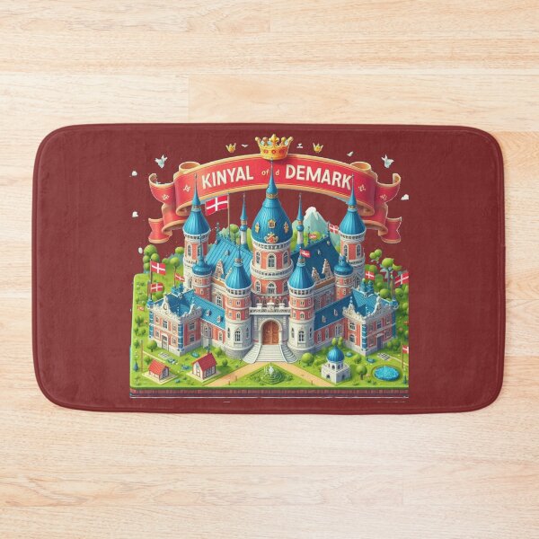 Item preview, Royal Kingdom of Denmark – Fairytale Nordic Palace Style Label with Danish Flag , designed and sold by PaintMeWorld.