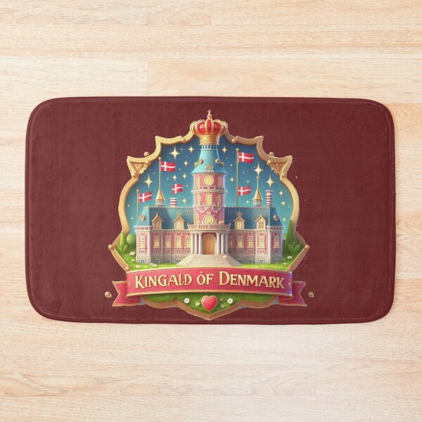 Item preview,  Royal Kingdom of Denmark – Fairytale Nordic Palace Style Label with Danish Flag  designed and sold by PaintMeWorld.